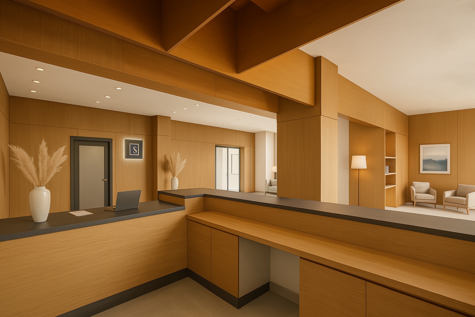 Vizualizace recepce a vstupní haly